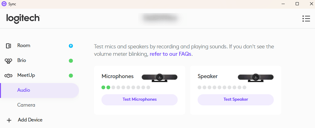Test Logitech MeetUp
